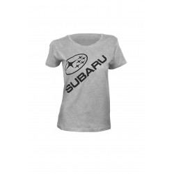 T-Shirt Damen Hellgrau/schwarz
